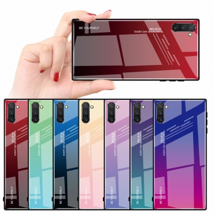 Bakeey Gradient Tempered Glass Protective Case For Samsung Galaxy Note 10/Note 10 5G/Note 10+/Note 10+ 5G Scratch Resistant Back Cover COD