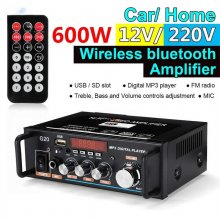 G20 Wireless bluetooth Amplifiers Home Amplifiers HiFi Subwoofer Home Theater Sound System Audio Car Amplifiers FM Radio TF AUX MP3 Player with Remote Control