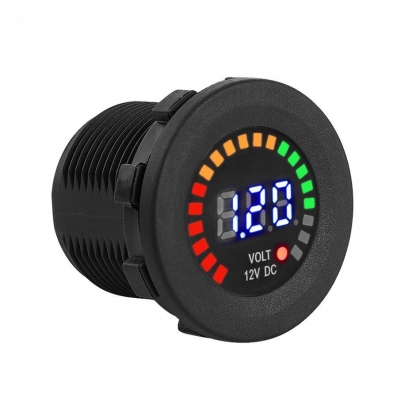 DC 12 V Motorcycle Car LED Digital Display Voltmeter Waterproof Volt Meter Voltage Gauge Voltage Tester Meter COD