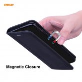 Enkay for iPhone 12 Pro Max Case Business Magnetic Flip with Card Slot Stand PU Leather + TPU Full Cover Protectrive Case COD