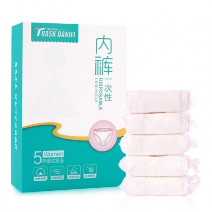 IPRee® 5Pcs/Set Pure Cotton Travel Portable Disposable Underwear Men Women COD