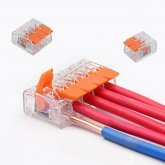 75pcs For 221 Electrical Connectors Wire Block Clamp Terminal Cable Reusable Mini Quick Home Wire Terminal Connector COD