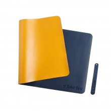 PU Leather Mouse Pad Waterproof Desktop Protective Mat Double Side Keyboard & Mouse Pad for Office Home COD