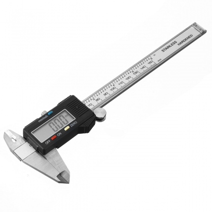 150mm Electronic Digital Vernier Caliper Stainless Steel Vernier Caliper Gauge Woodworking Measuring Tool Gauge COD