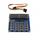 TM1638 3-Wire 16 Keys 8 Bits Keyboard Buttons Display Module Digital Tube Board Scan And Key LED Geekcreit for Arduino COD