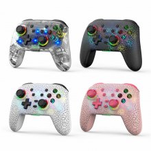 Wireless Gamepad Bluetooth Six-axis Somatosensory Dual Vibration Macro Programming with RGB for Switch COD