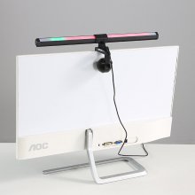 Computer Screen Hanging Lamp USB Powered Eye Caring Three Dimmable Light RGB Backlit Sensitive Touching Lamp COD