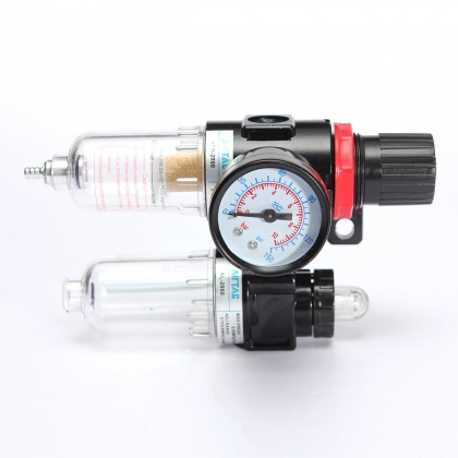 1/4 Inch Air Pressure Regulator Water Separator Trap Filter Airbrush Compressor COD