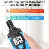 Portable Handheld LCD Digital Thermometer Hygrometer Indoor Room Temperature Humidity Meter Sensor Gauge Weather Station COD