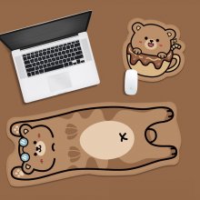 Modi Bear Theme Shaped Mouse Pad Anti-slip Rubber Desktop Table Mat for Home Office Gaming Keyboard Pad COD