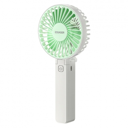 Essager Portable Fan Mini Handheld Folding Fan USB Rechargeable 3 Speed Personal Handheld Small Pocket 4W Fan For Indoor Outdoor COD