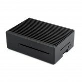 Aluminum Stripe Grooved Case For Raspberry Pi 5 Built-In Cooling Fan and Heatsink Pillars COD