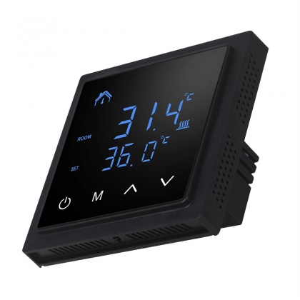 Intelligent Thermostat 16A Floor Heating Temperature Controller with LED Touch Screen 85-265V Electric Heating Control COD