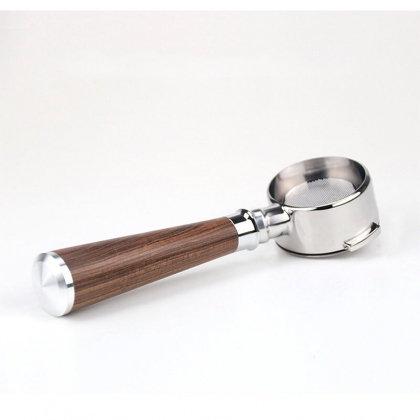 HiBREW 51MM/58MM Tamper Coffee Powder Handle 304 Stainless Steel Solid Wood COD