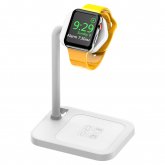 AODUKE 2-in-1 Wireless Charger Dock Stand with Storage Plate Built-In Metal Heat Sink for Apple iWatch 5 / 6 / SE COD