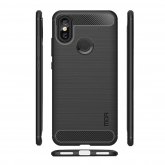 Mofi Carbon Fiber Shockproof Silicone Back Cover Protective Case for Xiaomi Redmi Note 6 Pro COD