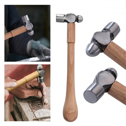 RUITOOL Portable Multifunctional Mini Handmade Hammer High Carbon Steel Head Wooden Handle Suitable for Jewelry Plating and Household Use COD