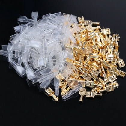 135/270/315PCS Box Insulated Male Female Wire Connector 2.8/4.8/6.3MM Golden Electrical Crimp Terminals Termin Spade Connectors Assorted Kit COD