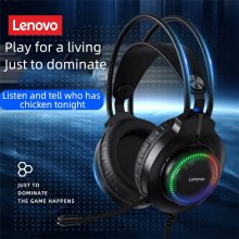 Lenovo ThinkPlus G20 Gaming Headset 3.5mm USB7.1 Surround Sound HIFI Stereo Colorful Light Gamer Headphones with Mic COD