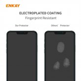 Enkay 2-in-1 for iPhone 12 Mini Accessories with Airbags Non-Yellow Transparent TPU Protective Case + 9H Anti-Scratch Tempered Glass Screen Protector COD