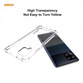 Enkay for Samsung Galaxy A42 5G Case with Airbags Anti-Fingerprint Non-Yellow Transparent TPU Protective Case Back Cover COD