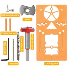 7PCS 35mm Hinge Hole Drilling Guide Locator Set Door Hinge Jig Cabinet Hardware Jig Versatile Woodworking Tool for Hinge Opening Door and Cabinet Construction