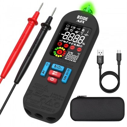 BSIDE Advanced Auto-Detect Electric Pen Multimeter with LCD Display Automatic Range Overload Protection Lightweight Design Perfect for Voltage and Resistance Measurement