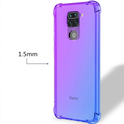 Bakeey for Xiaomi Redmi Note 9 / Redmi 10X 4G Case Shockproof Anti-Scratch Translucent Gradient with Air Bags TPU Protective Case Non-original COD