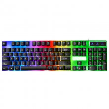 Wired Keyboard & Mouse Set 104 Keys Mechanical-feel Keyboard with Colorful Backlit Ergonomic Mouse Kit for PC Computer COD