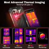 Ulefone Power Armor 18T Ultra 5G Thermal Imaging Camera Dimensity 7050 24GB 512GB 108MP Camera NFC 6.58 inch 120Hz 9600mAh 66W Fast Charge Wireless Charge IP68 IP69K Waterproof Rugged Smartphone