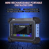 Hantek TO1254D Rechargeable Portable Oscilloscope Multimeter 4-Channel 150MHz Bandwidth 1GSa/S Sampling Rate 8M Storage Depth 25MHz Signal Source 7-inch TFT LCD Digital Storage Oscilloscope Arbitrary