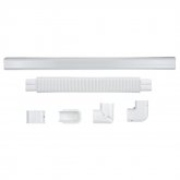 Air Conditioning PVC Decorative Tube Flat Bend Soft Hose Duct Slot Pipes System Pipes Fittings COD