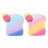 Vlampo Squishy Marshmallow Toast Bread 10*12*4cm Slow Rising With Packaging Collection Gift Soft Toy COD