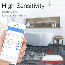 Tuya Smart Water Leakage Detector Flood Sensor Water Tank Full Alert Overflow Security Alarm System APP Remote Control COD