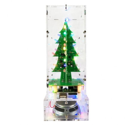 Straight/Curve-leaf Christmas Tree Tri-color/Colorful Version Support bluetooth DIY Electronic Kits COD