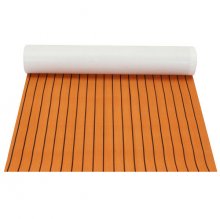 1200x2000x6mm EVA Foam Sheet Orange with Black Line Teak Synthetic Boat Decking Pad COD