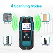 HANMATEK SF1 Stud Finder Wall Scanner Detector Professional 5 in 1 Scan Mode HD LCD Display Automatic Calibration with Audio Alarm Ideal for Detecting Metal Wood AC Wires Behind Walls Floors Ceilings