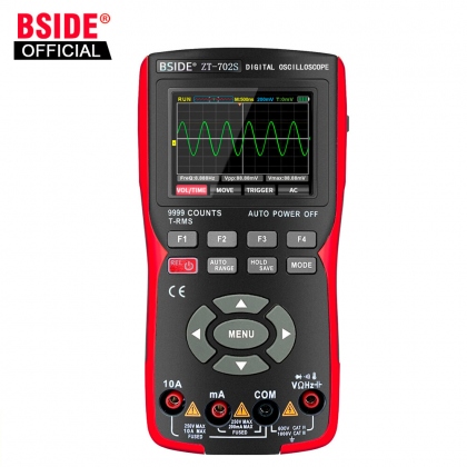 BSIDE ZT702S Digital Multimeter Auto True RMS Tranistor Probe Multimetro Meter 48M/S 10MHZ PC Waveform Data Storage Oscilloscope COD