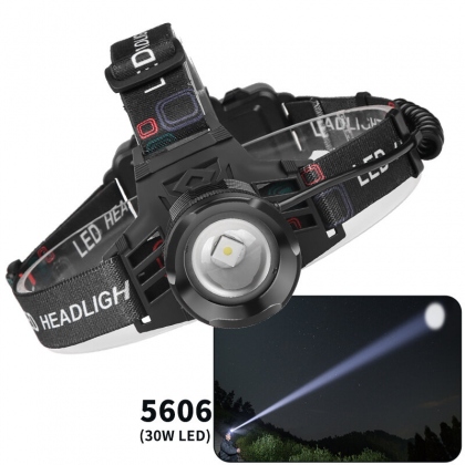 XHP70 30W LED White Blue Yellow Light USB Rechargeable Headlamp Ultra Light Bright LED Headlight Portable Front Head Light Fishing Flashlight with 18650 Battery