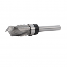 12.7*25.4*67MM Carbide Lower Bearing Spiral Trimming CNC Router Bit End Mill 1/4" 6.35mm Shank for Woodworking COD