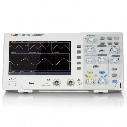 OWON SDS1102 Oscilloscope 2-Channel Digital Oscilloscopes 100MHZ Bandwidth 1GS/s High Accuracy Oscilloscope COD