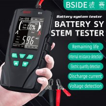 BSIDE Q11 Professional Battery System Tester with Voice Broadcast Extended Test Line Length Operation Versatile 12V/24V Lead-Acid Tester for Cars Motorcycles Electric Vehicles High Precision Easy-to-U