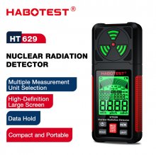 HABOTEST HT629 Nuclear Radiation Detector Multifunctional for X ß Y Rays Detection Energy Compensation GM Tube Dose Rate Monitoring Industrial Medical Use Portable Safety Device