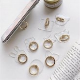 Bakeey Transparent Phone Ring Holder Stand 360 Degree Rotation Diamond Decoration Finger Grip Desk COD