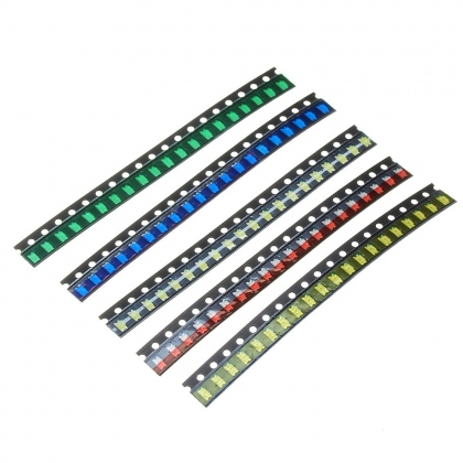 500Pcs 5 Colors 100 Each 1206 LED Diode Assortment SMD LED Diode Kit Green/RED/White/Blue/Yellow COD