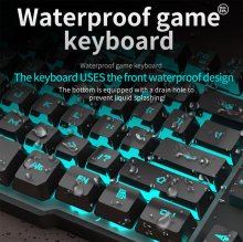 Bakeey Mice Keyboards Headphones Combo 104-Key Backlit Mechanical Waterproof Wired Keyboard G5 800DPI Wired Mice 7.1 Stereo Sound 3.5MM USB E-Sports Headset with Mic RGB Luminous Gaming Set