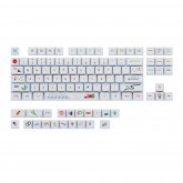 123 Keys Summer Painting Keycap Set XDA Profile Sublimation PBT Custom Keycaps for Mechanical Keyboards COD