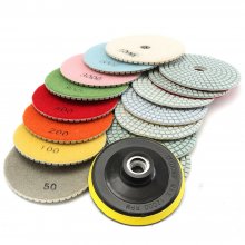 16pcs 4 Inch 50 to 10000 Grit Diamond Polishing Pad for Granite Stone Concrete Marble COD