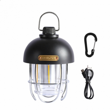 Outdoor Camping Camp Light Portable Tent Light USB Rechargeable IPX3 Waterproof White Light & Warm Light Adjustable COD