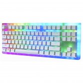 GAMAKAY K87 Mechanical Keyboard 87 Keys Hot Swappable Type-C Wired USB 3.1 NKRO Translucent Glass Base Gateron Switch ABS Two-color Keycap RGB Gaming Keyboard